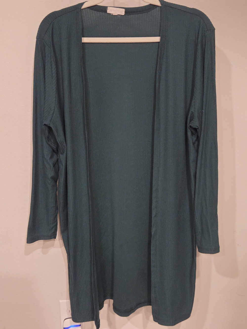 Long Open-Front Women's Cardigan - Teal